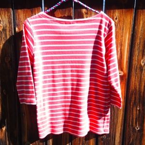 ⭐️L.L Bean Salmon striped sweater